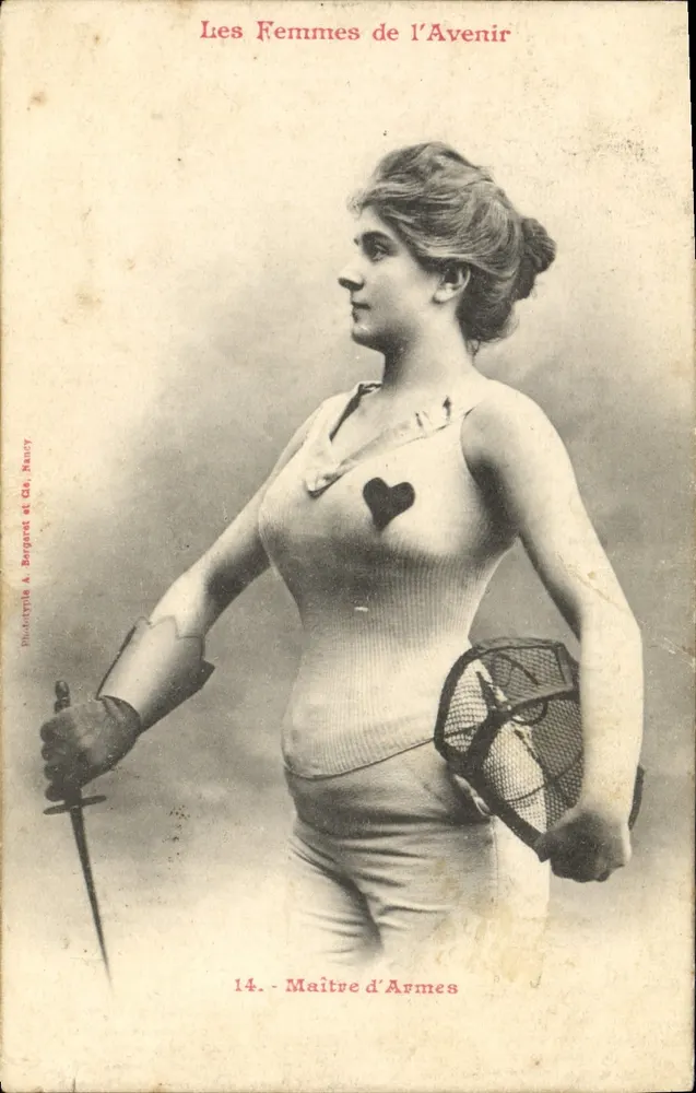Frauen der Zukunft — Fencing Instructor — Phototypie A. Bergaret et Cie, Nancy - Vorderseite