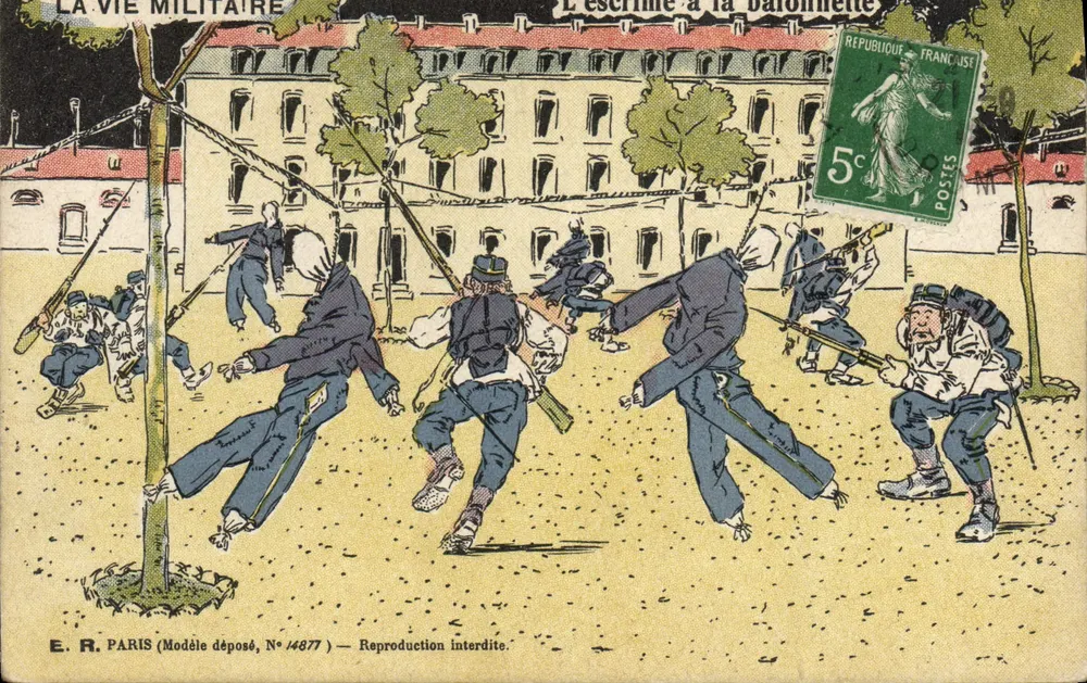 Escrime mit Stock — Militärisches Leben — E.R. Paris, N° 4877 - Vorderseite
