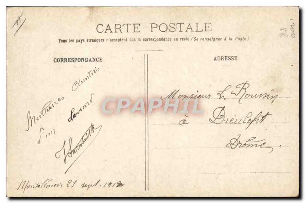 Escrime mit Stock — Militärisches Leben — E.R. Paris, N° 4877 - Rückseite