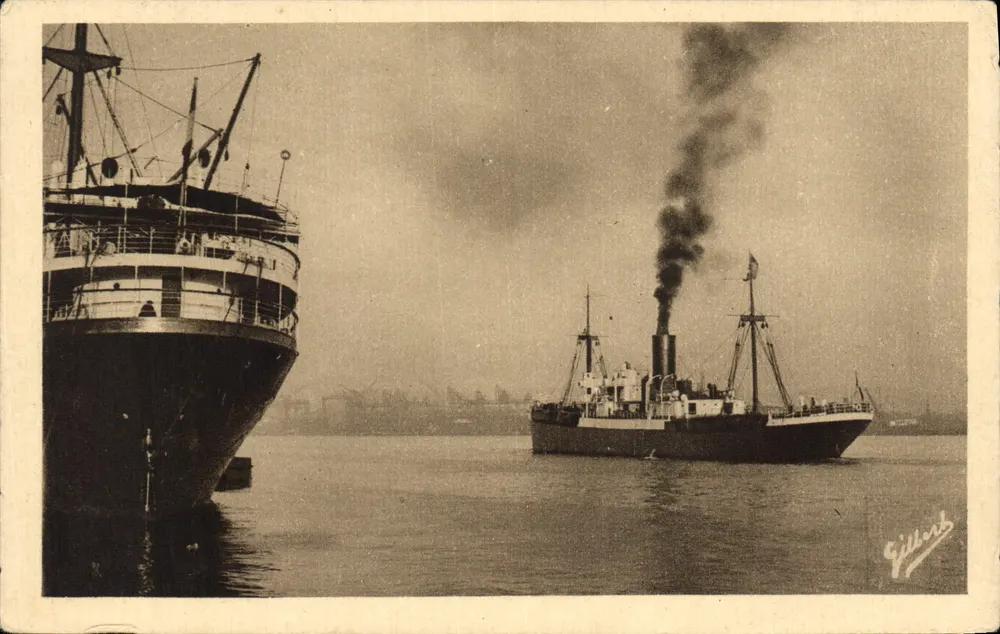 Deux navires au port — Bordeaux — éditeur Gillard - Vorderseite