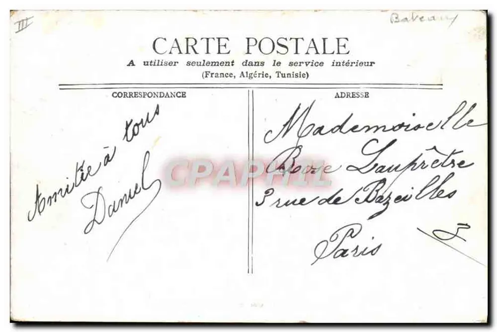 Bordeaux — Ein Transatlantischer Schiffs — Stagères, Paris - Rückseite