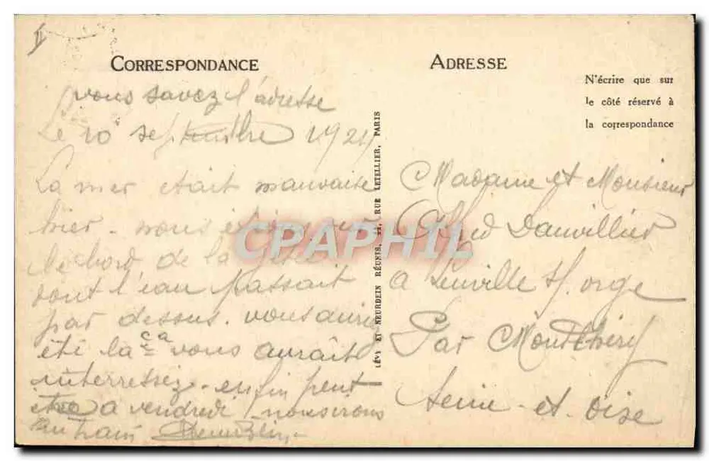 Transatlantique dans la tempête — LL — éditeur LL - Rückseite