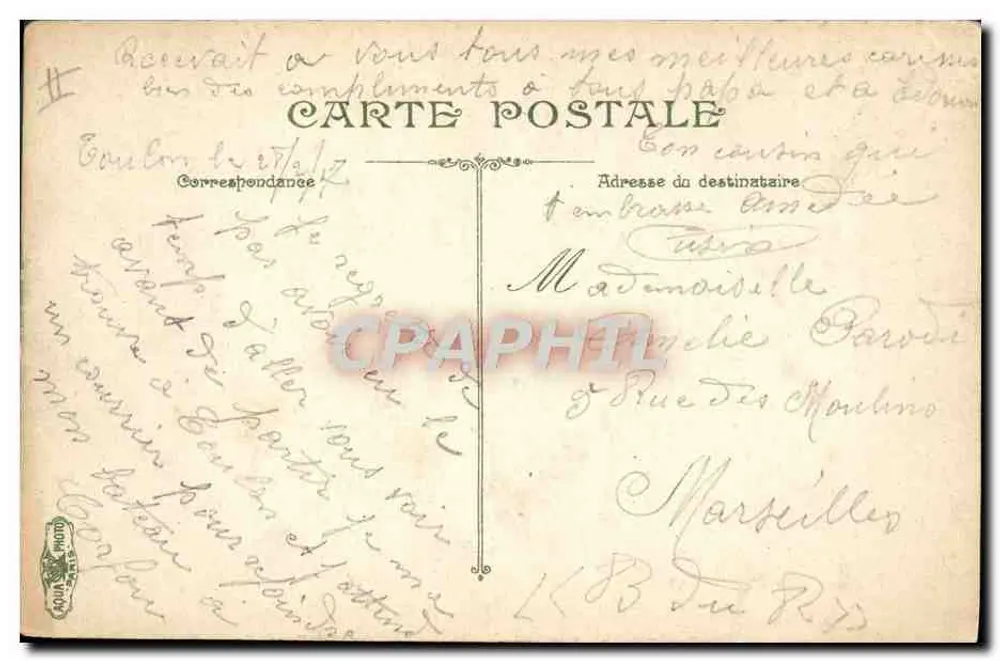 Navio a vapor — Na tempestade — L.V. & Cie, n° 3569 - Verso
