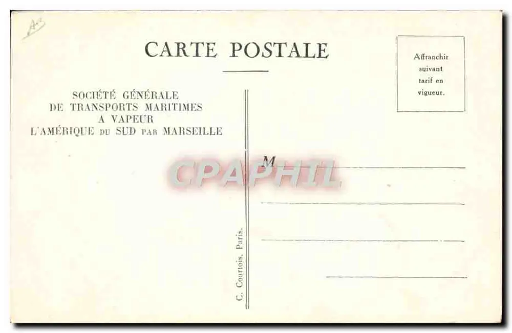 Zweipersonen-Kabine der zweiten Klasse — S.G.T.M — Verlag C. Courtois, Paris - Rückseite