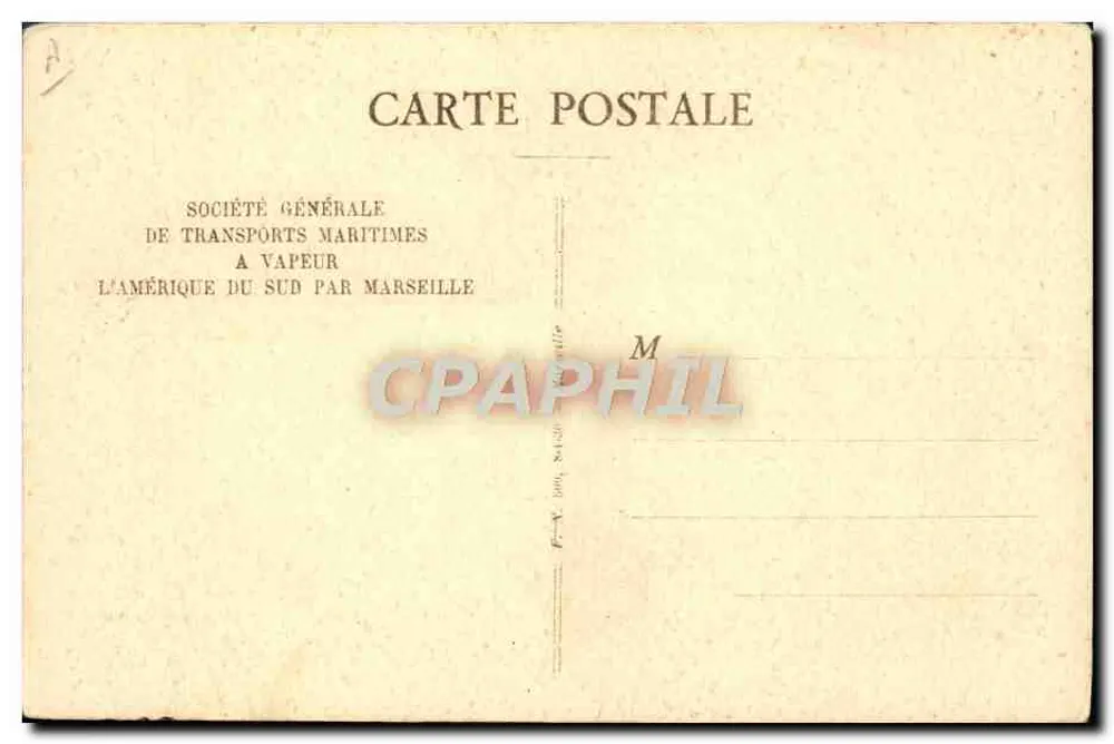 Esszimmer 3. Klasse — S.G.T.M. — Société Générale de Transports Maritimes - Rückseite