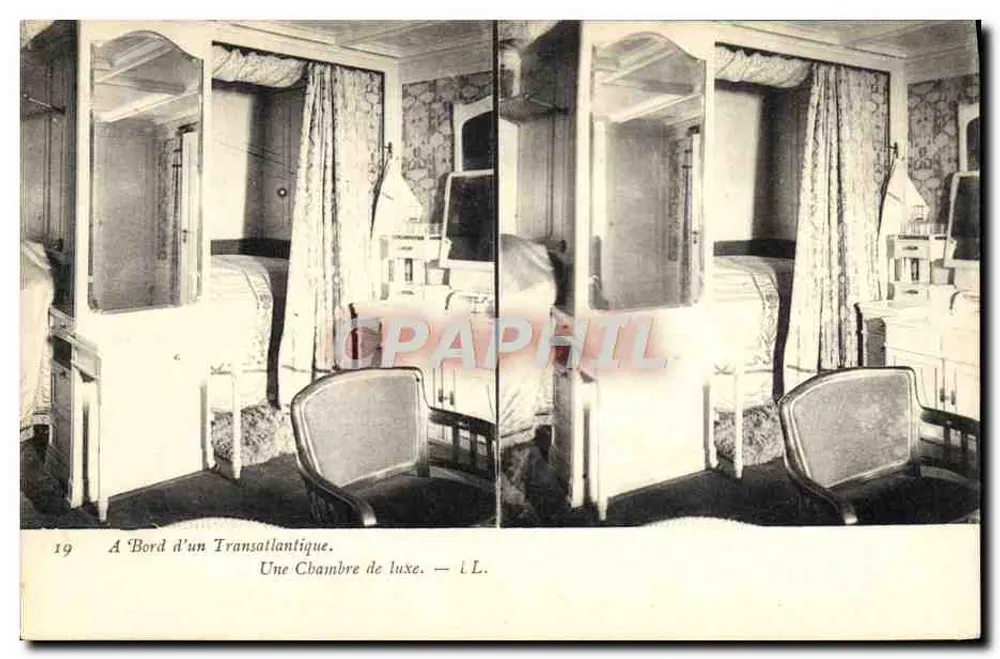 An Bord eines Transatlantikschiffes — Ein Luxuszimmer — L.L. - Vorderseite