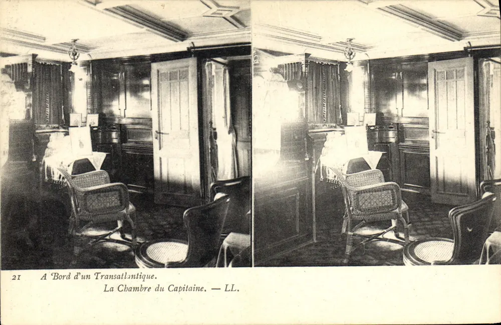 An Bord eines Transatlantischen Schiffs — Das Kapitänszimmer — LL. — Nr. 21 - Vorderseite