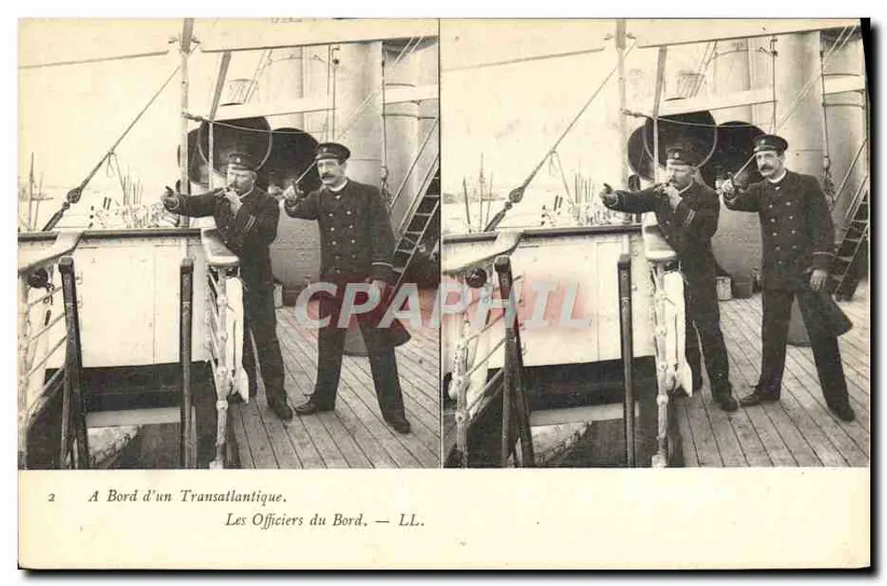Offiziere an Bord — An Bord eines Transatlantischen Schiffs — LL. - Vorderseite