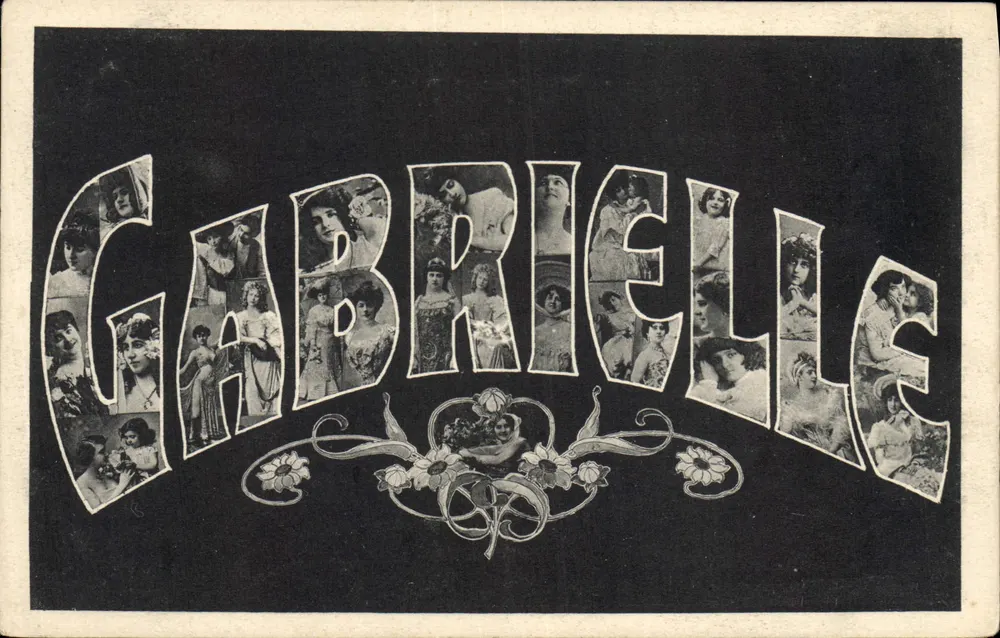 Gabrielle — Carte postale décorative — Raphael Tuck & Fils, Paris - Frente