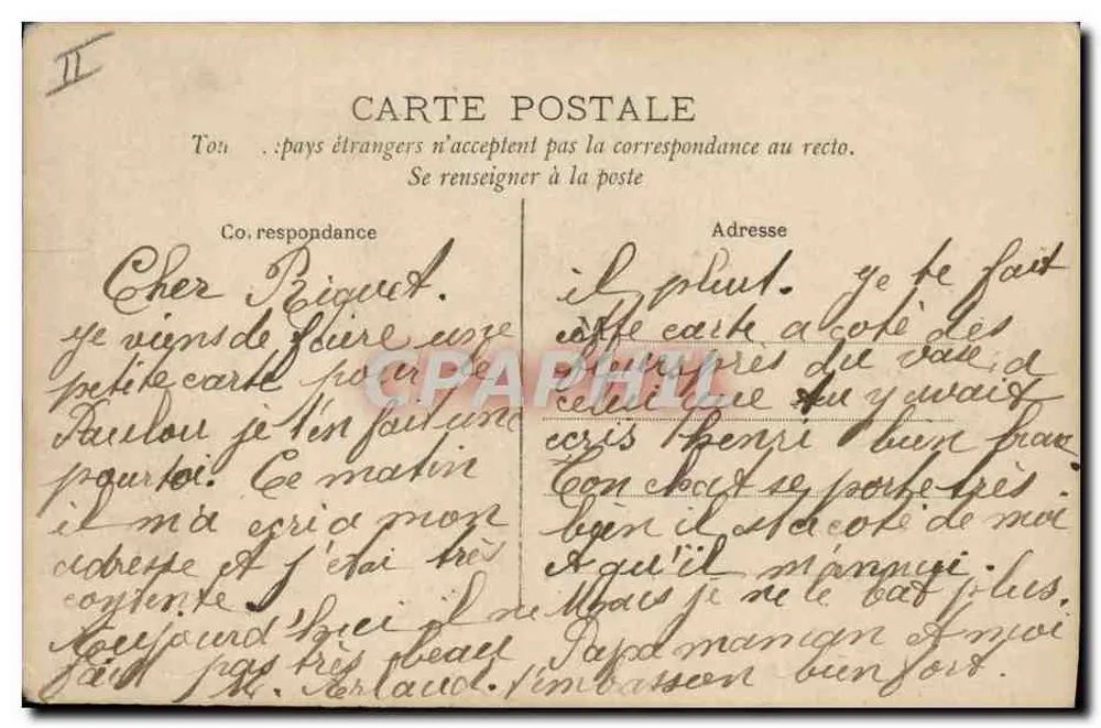 Retrato de Henri — decoração floral — J.C. Paris n°1786 - Verso