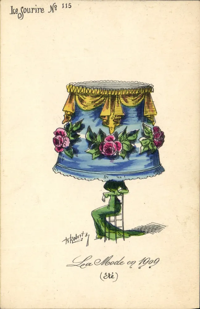 Die Mode im Jahr 1909 (Sommer) — Illustration von Ts. Robertz — Ice Sourire N° 115 - Vorderseite