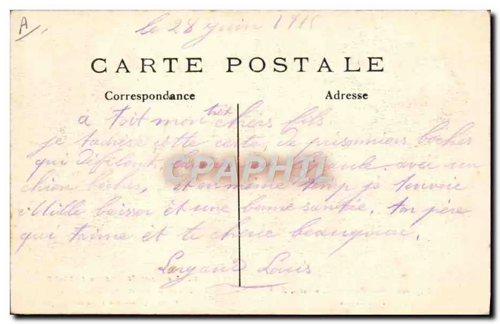 1200 deutsche Gefangene in Reims — Der Große Krieg 1914-15 — Imp. Bandinière, Nantore Visé Paris N° 9 - Rückseite