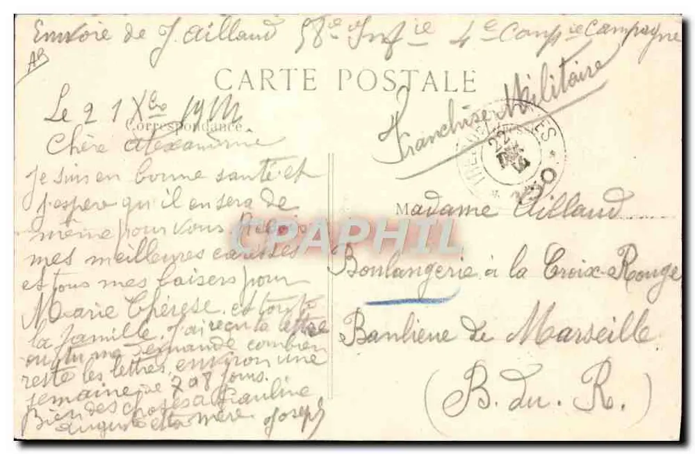Deutsche Gefangene in Reims — Der Krieg von 1914 — L. C. H. Paris - Rückseite
