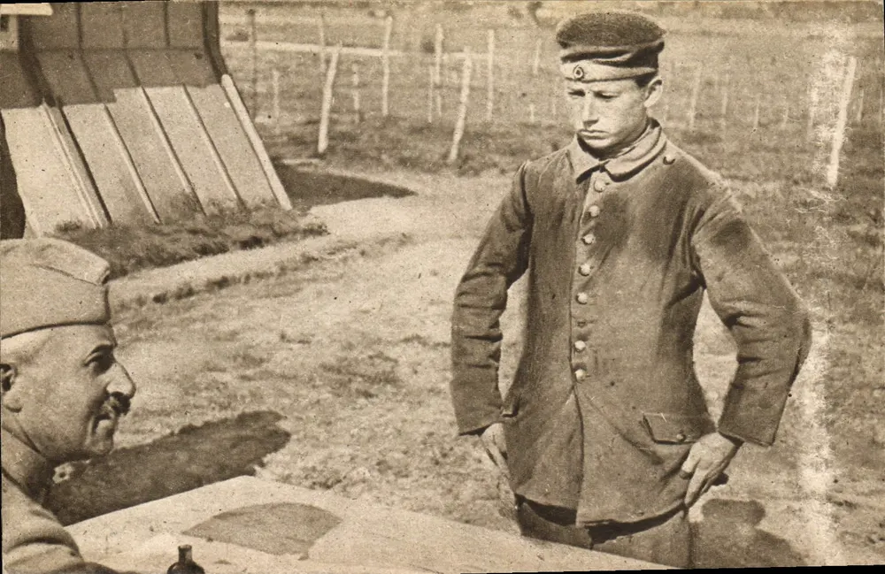 Zwei Soldaten im Lager — Militärszene — Private Sammlung von Herrn Cayot - Vorderseite