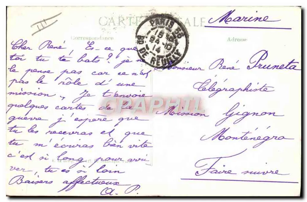 Deutsche Gefangene, die ihre Toten begraben — 1914 — Serie 10 — Verlag B.D. - Rückseite