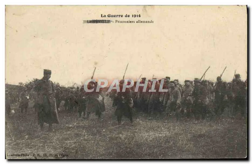 Deutsche Gefangene — Léonville — Laurière Photo, D. H., 13, Pl. de Péglin - Vorderseite