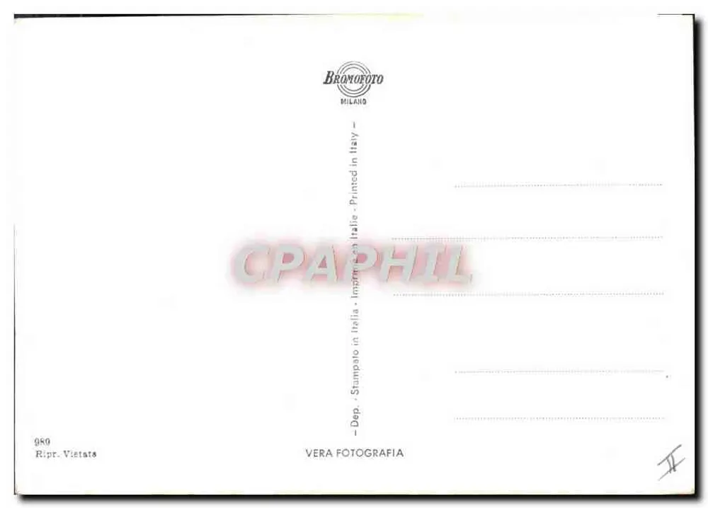 Macdonald Carey — retrato — Bromofoto Milano, n° 980 - Verso