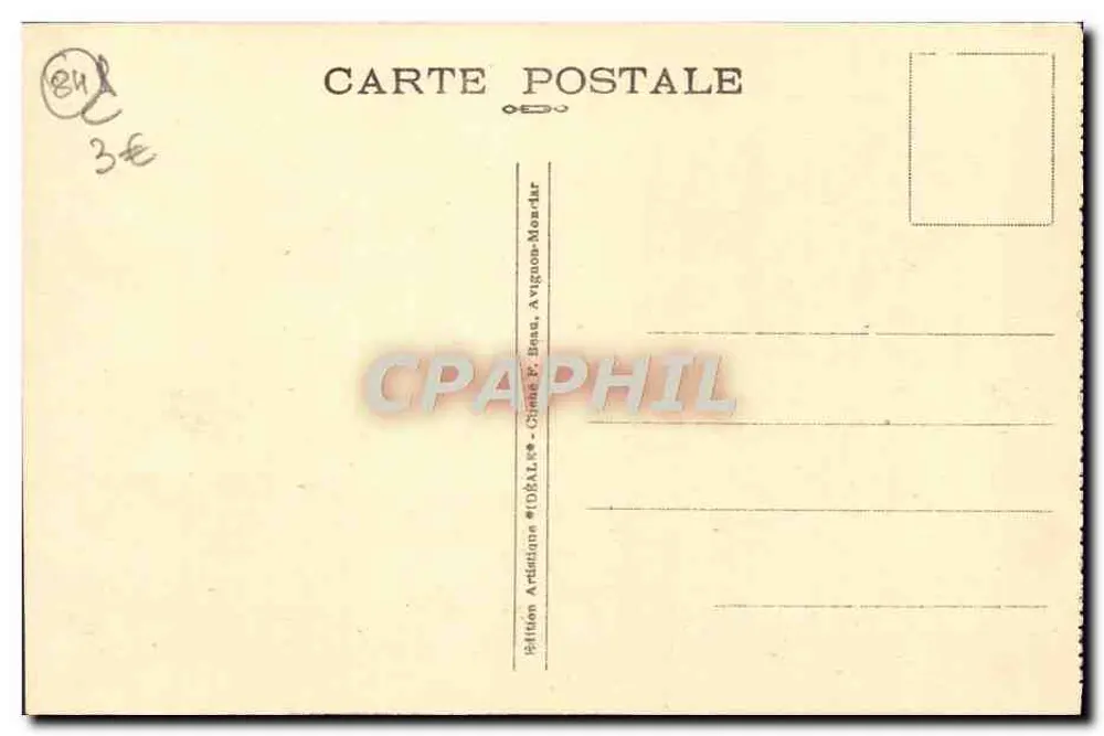 Avignon — O Palácio dos Papas. — Edição IDEALE M. F.-B. - Verso
