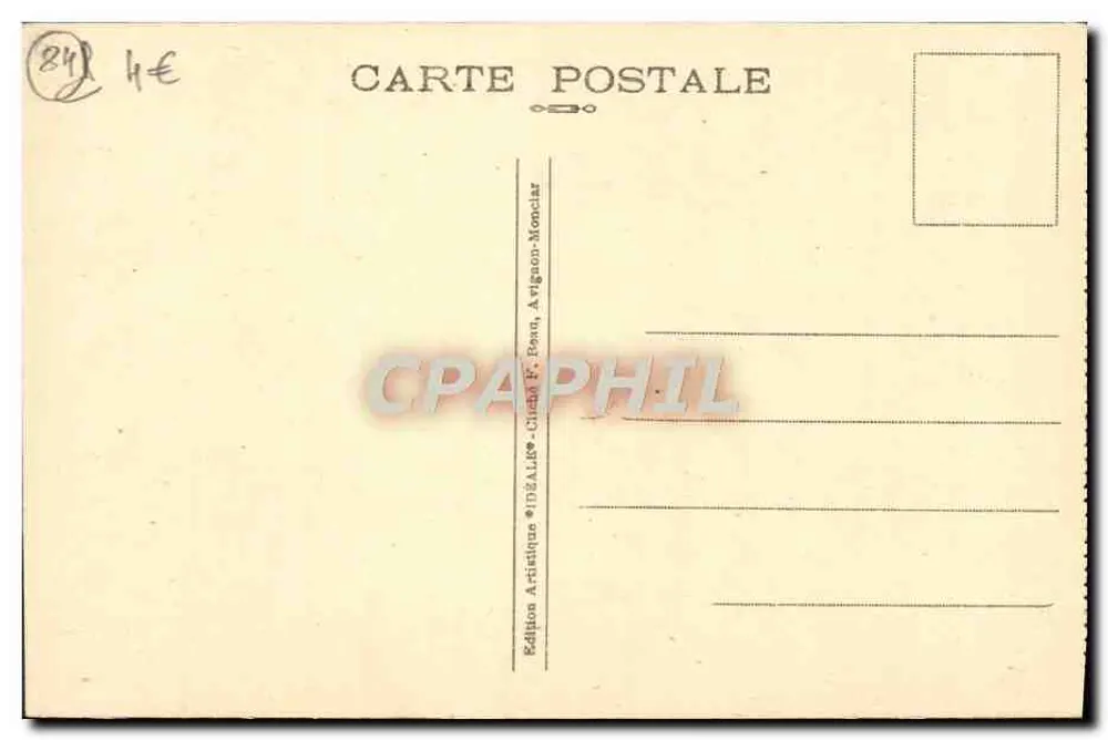 Avignon — Allgemeiner Blick - Petit Rhône, Île de la Barthelasse und Grand Rhône — Ideal M.F.B. - Rückseite