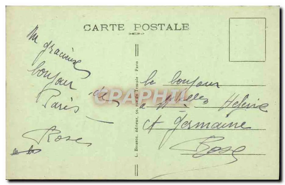 Hôtel de Ville de Paris — História e arquitetura — L. Bossaon, editor, n°1203 - Verso