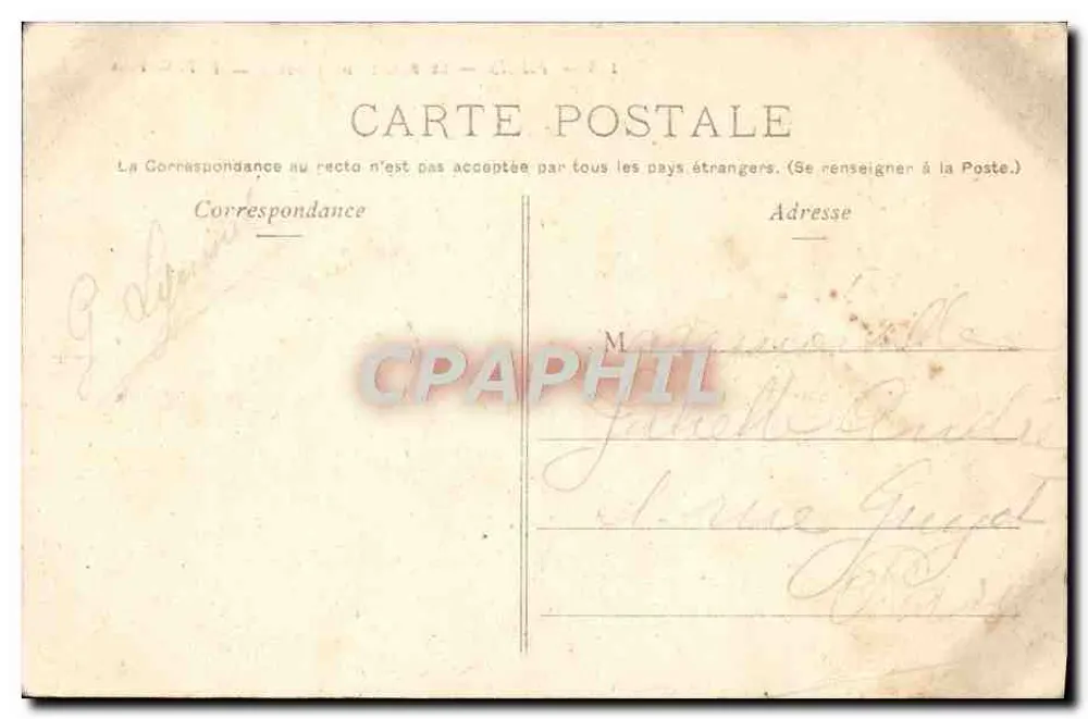 Parijs — Het Paleis van Justitie — P.P.C. Parijs - Achterkant