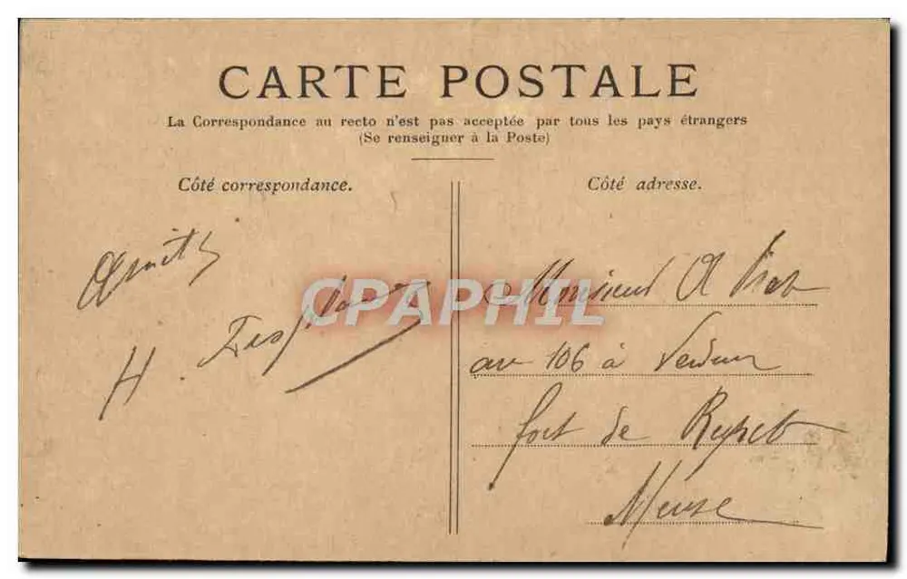 PARIS — O Grande Palácio — Editor não visível, número de série ilegível - Verso