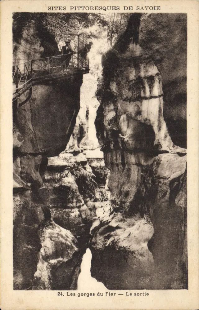 Die Schluchten des Fier — Die Ausfahrt — Landschaftliche Sehenswürdigkeiten der Savoie — Nr. 24 - Vorderseite