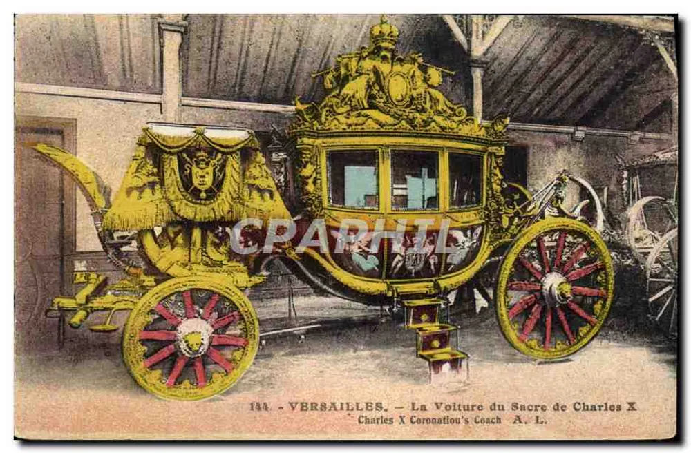 Der Kutsche der Krönung von Karl X — VERSAILLES — A. L. - Vorderseite