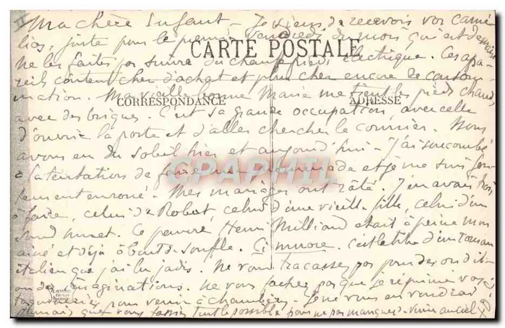 Chambéry — Lycée de Jeunes Filles — n° 2038 - Verso