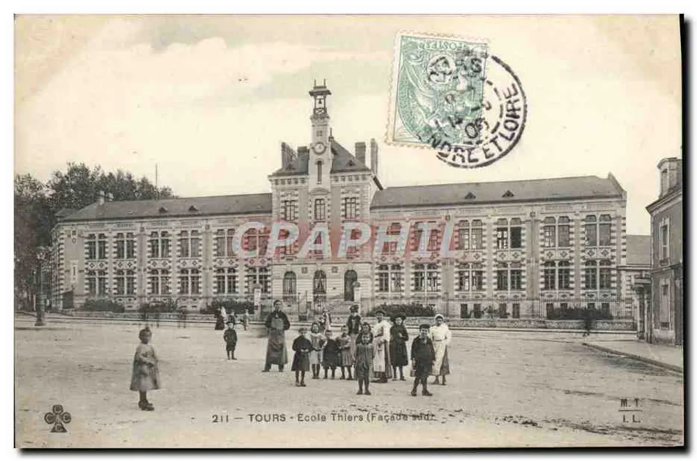 Tours - Escola Thiers (Fachada sul) — M.T. L.L. — n°211 - Frente