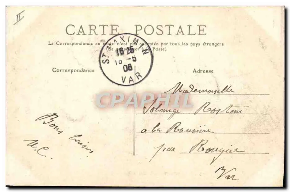 Tours - Escola Thiers (Fachada sul) — M.T. L.L. — n°211 - Verso