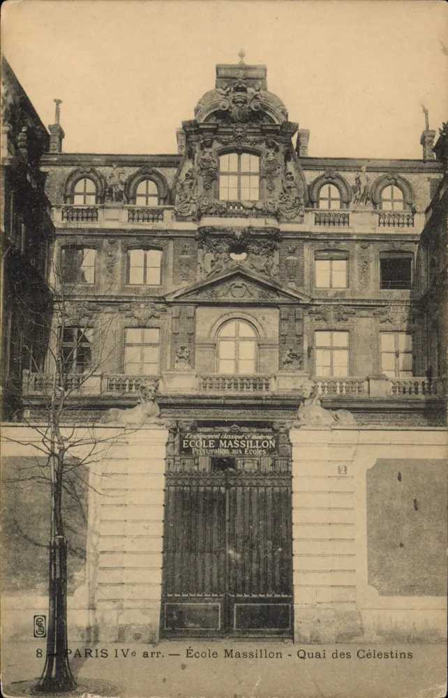 Escola Massillon — Preparação para as Escolas — Quai des Célestins, Paris 4e arr. - Frente