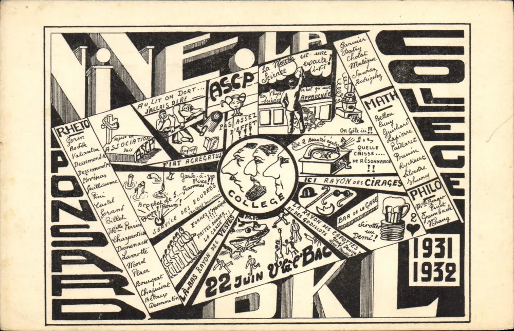 Colégio de Nîmes — Evento do dia 22 de junho de 1931-1932 — Editor : - Frente