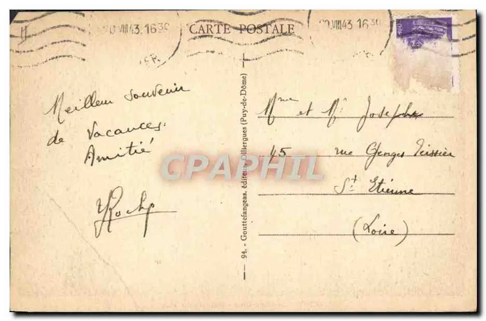 Vichy - Sporting-Club - Pavillon du Golf — éditeur C. d' O. - Reverso