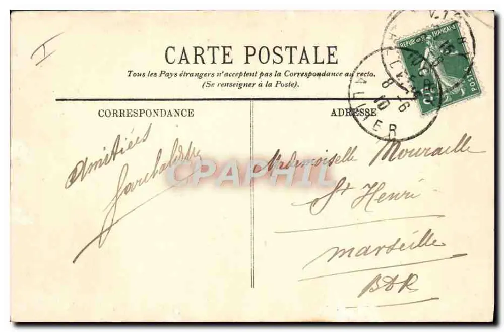 Vichy — O Clube de Golfe — LL. — n° 345 - Verso