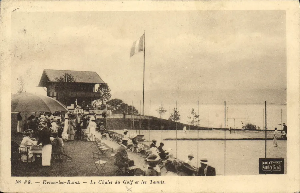 Evian-les-Bains — Das Chalet des Golfs und der Tennis — Sammlung Source Cachai, n°88 - Vorderseite