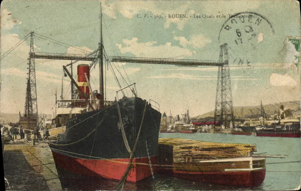 Kouen — Les Quais et le Transbordeur — C.P. - 367 - Vorderseite