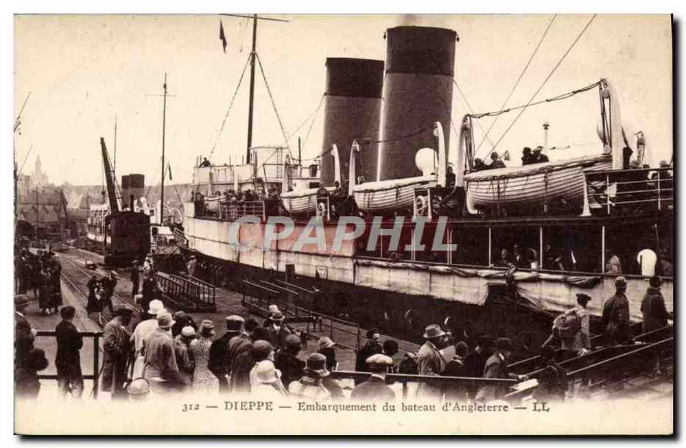 Dieppe — Embarquement du bateau d'Angleterre — LL - Vorderseite