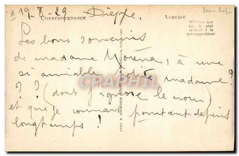 Dieppe — Embarquement du bateau d'Angleterre — LL - Rückseite