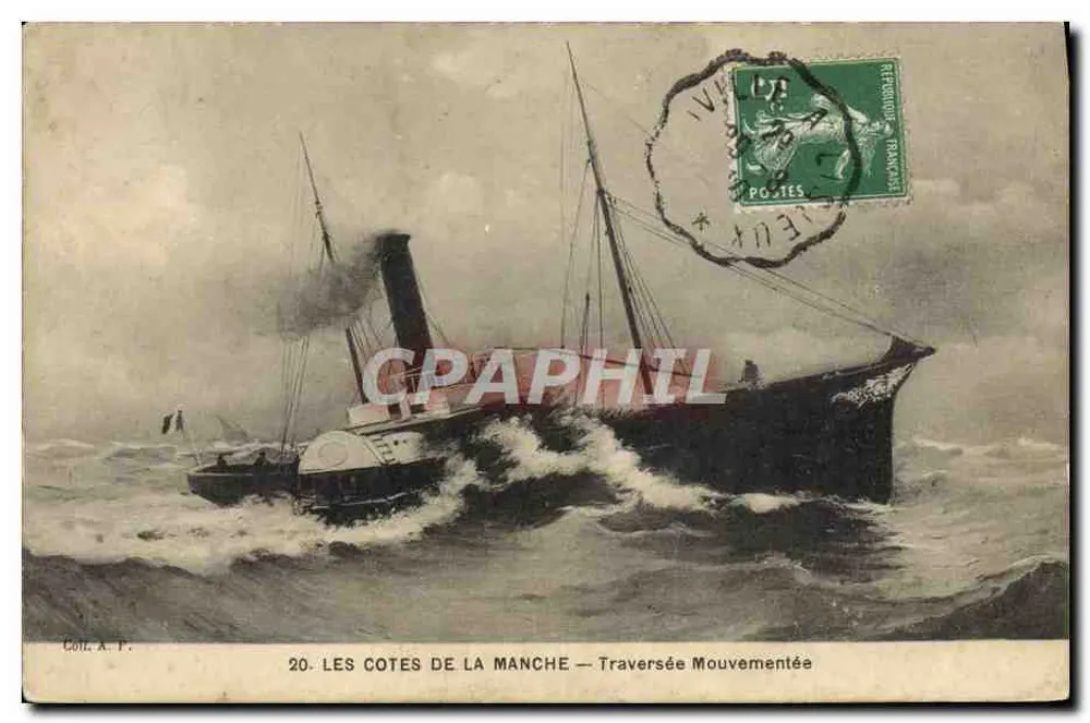 Die Küsten der englischen Kanal — Turbulente Überfahrt — Coll. A. P. n°20 - Vorderseite