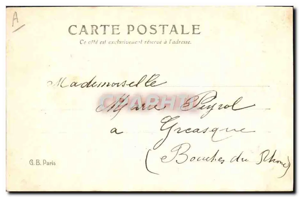 Vive la Sainte-Marie — Beste Wünsche zur Feier! — G.B. Paris - Rückseite