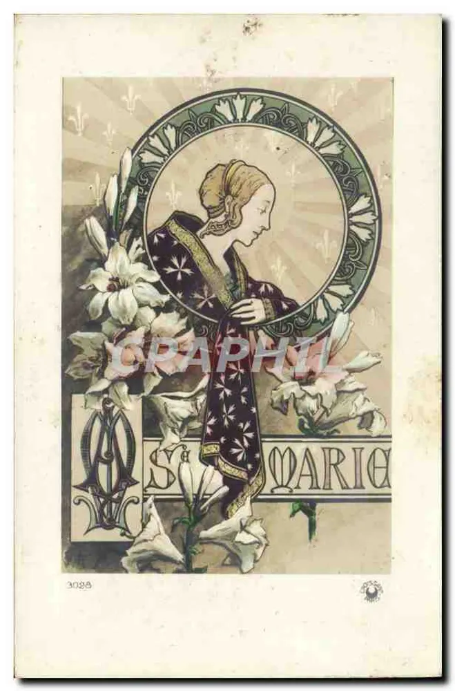 Sainte Marie — Art Nouveau-Illustration — unbekannter Verlag, n° 3028 - Vorderseite