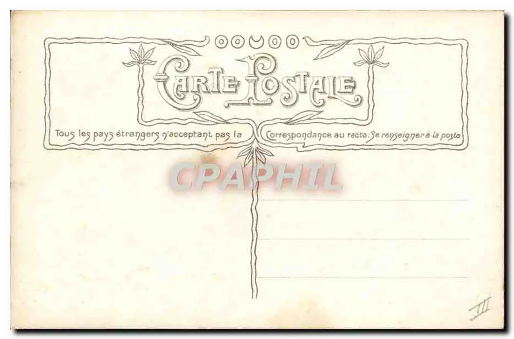 Sainte Marie — Art Nouveau-Illustration — unbekannter Verlag, n° 3028 - Rückseite