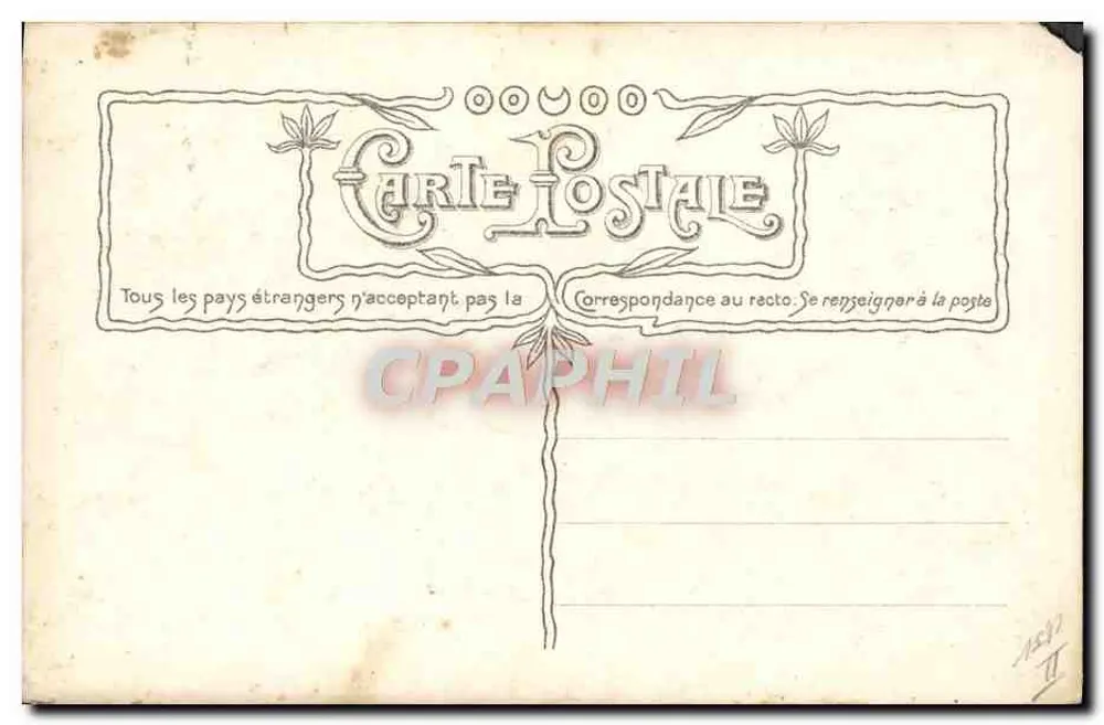 Sainte Marie — Art Nouveau-Illustration — Verlag Coissac, Paris, Nr. 3028 - Rückseite