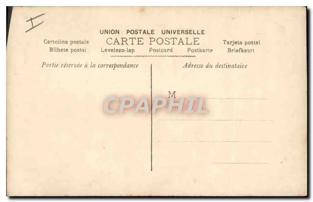 Frau in einem blumigen Setting — 'LOUISE' — Union Postale Universelle - Rückseite