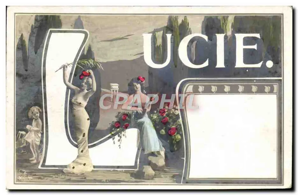Lucie. — Illustrierte Ansichtskarte mit zwei Frauen und einem Kind — unbekannter Verlag, n° 3021/81 - Vorderseite