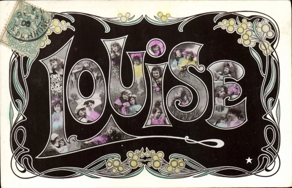 Louise — Dekorative Karte mit Porträts — Verlag 'Étoile' Paris - Vorderseite