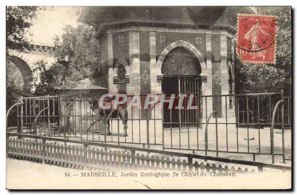 MARSEILLE, Jardin Zoologique (das Chalet du Chameau) — unbekannter Verlag, Nr. 34 - Vorderseite