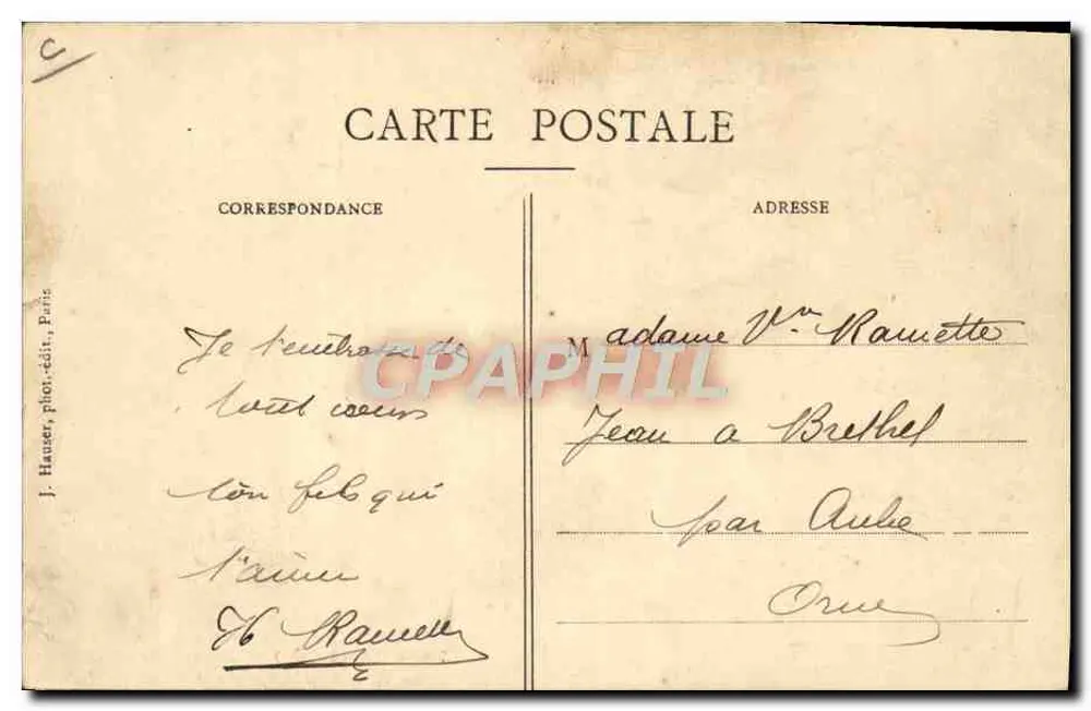 Die Elefanten Sarrith und Koutsch — Jardin des Plantes, Paris (5e) — J. H. - Rückseite