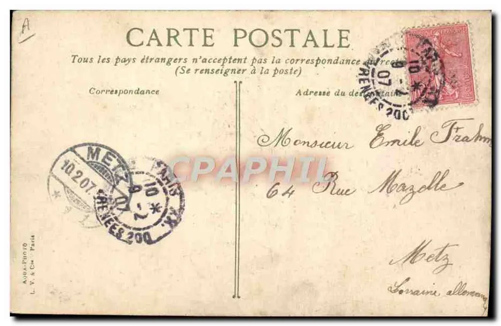 L'Éléphant — scène au zoo — éditeur L. V. & Cie, Frada, n°102 - Verso
